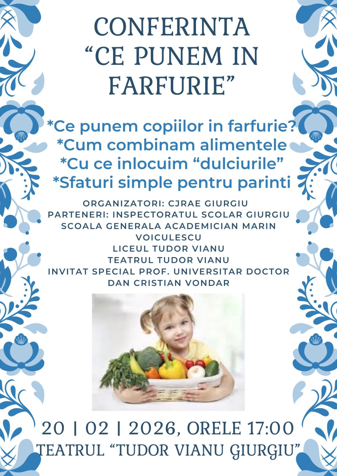Afișul conferinței «Ce punem în farfurie?»