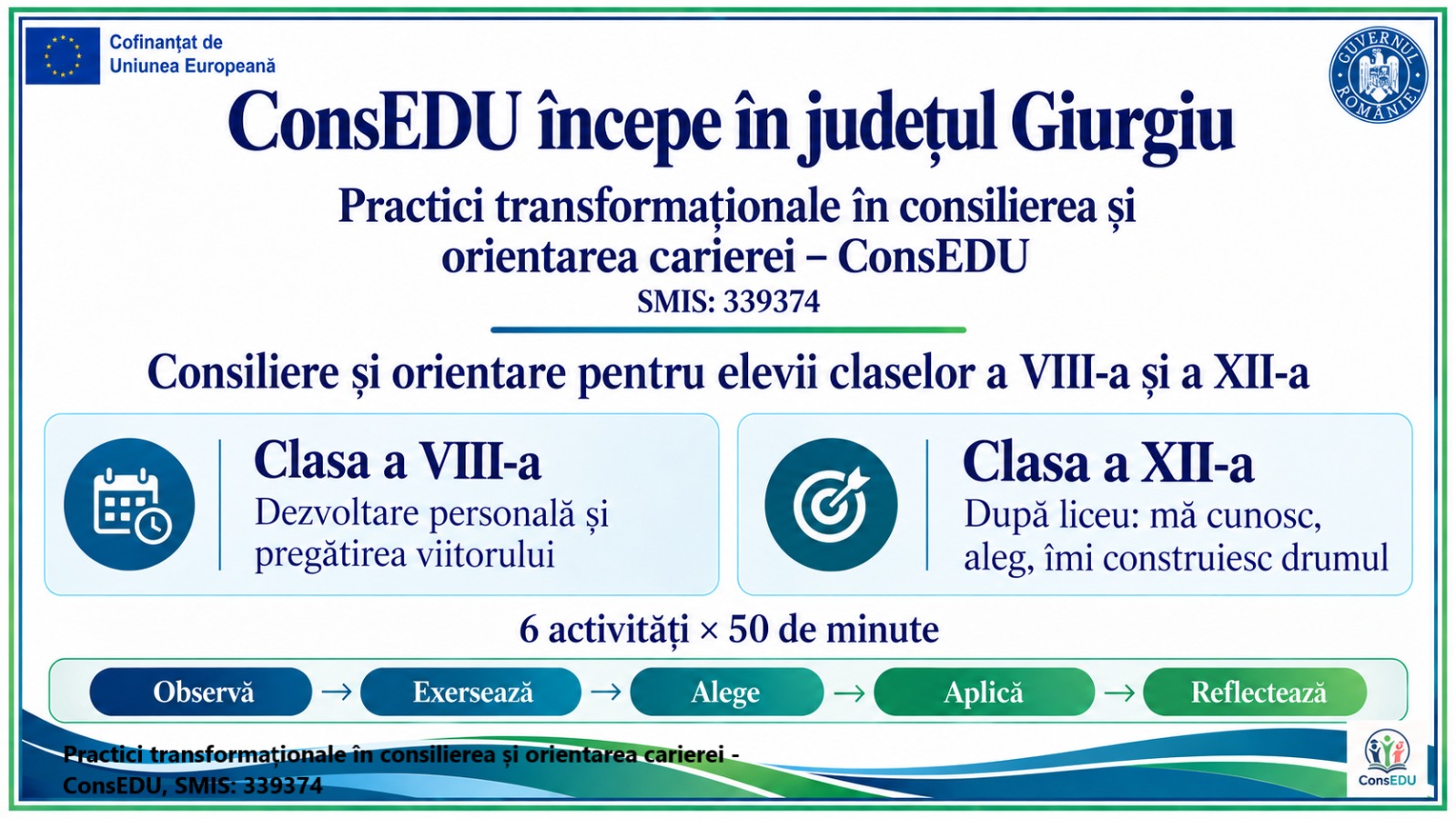 Material ConsEDU pentru consiliere și orientare